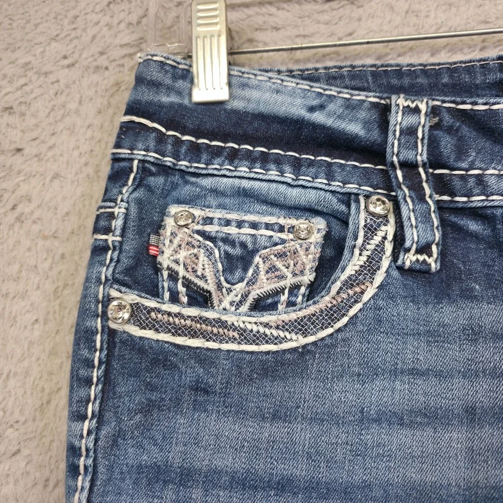 Vigoss‎ Jeans Womens 4 The New York Capri Low Rise Y2K Medium Wash Denim Stretch